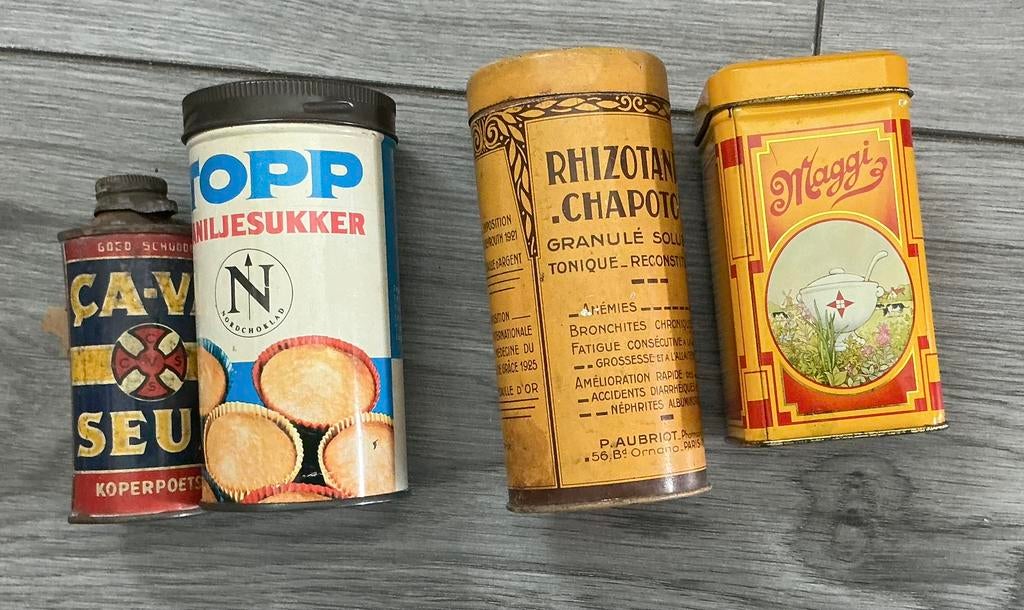 Oude blikjes, Ophalen of Verzenden, Gebruikt, Overige