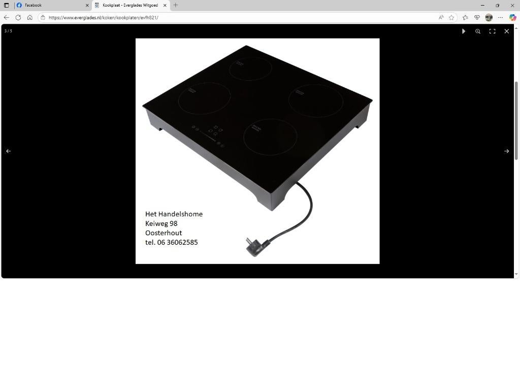 Nieuwe inductie kookpl. 220 volt normale stekker nu 199 euro, Witgoed en Apparatuur, Ophalen, Nieuw, 4 kookzones, Energieklasse A of zuiniger