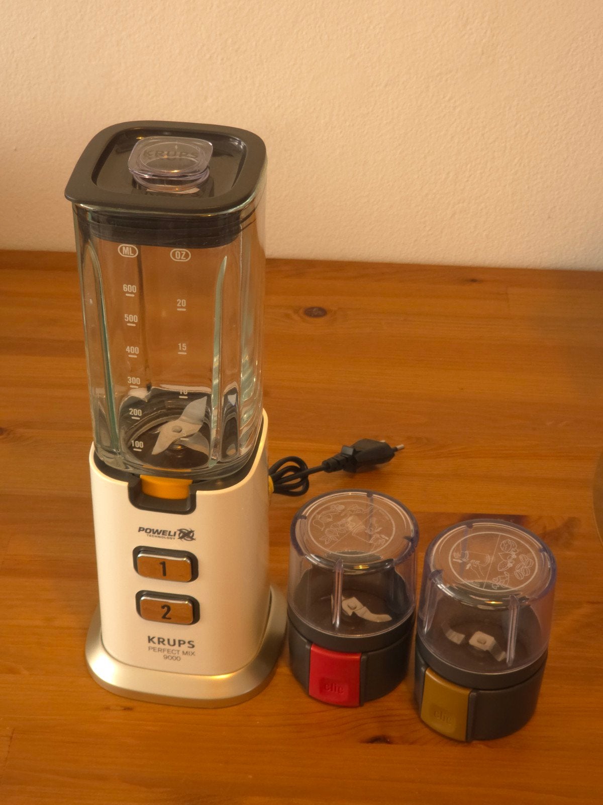 Krups Perfect Mix 9000 Blender met 2 snelheden, Minder dan 1 liter, Ophalen of Verzenden, Zo goed als nieuw, 2 snelheden