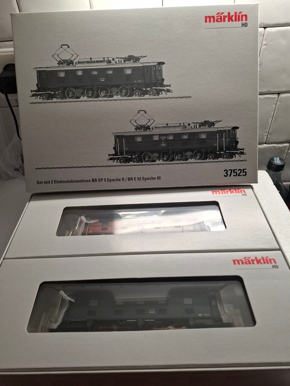 37525 lok set met 2 eloks digitaal in ovp, Wisselstroom, Locomotief, Nieuw, Ophalen of Verzenden