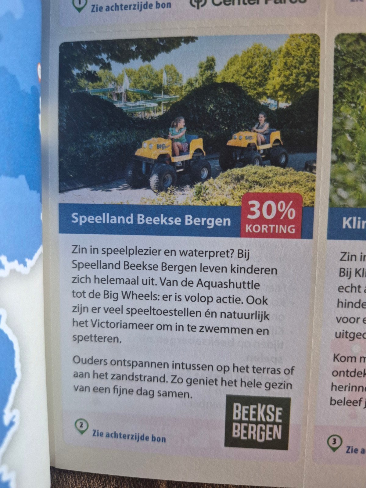 Speelland Beekse bergen 30% korting, Tickets en Kaartjes, Eén persoon, Kortingskaart