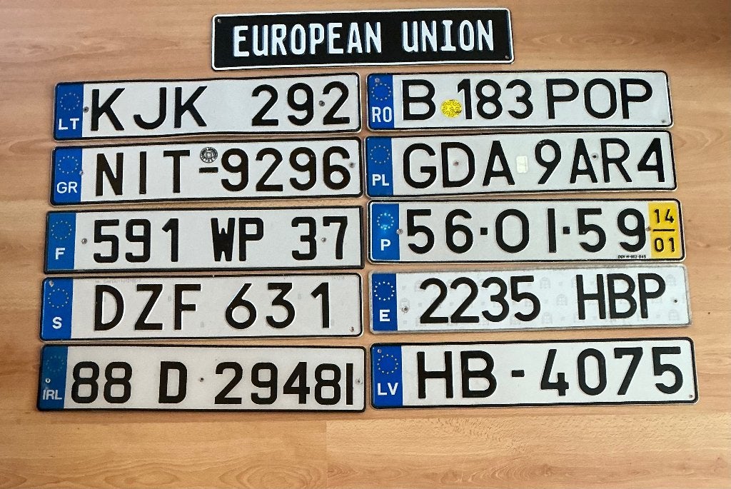 Nummmerborden, license plates, Europese Unie landen, Ophalen of Verzenden, Gebruikt, Auto's