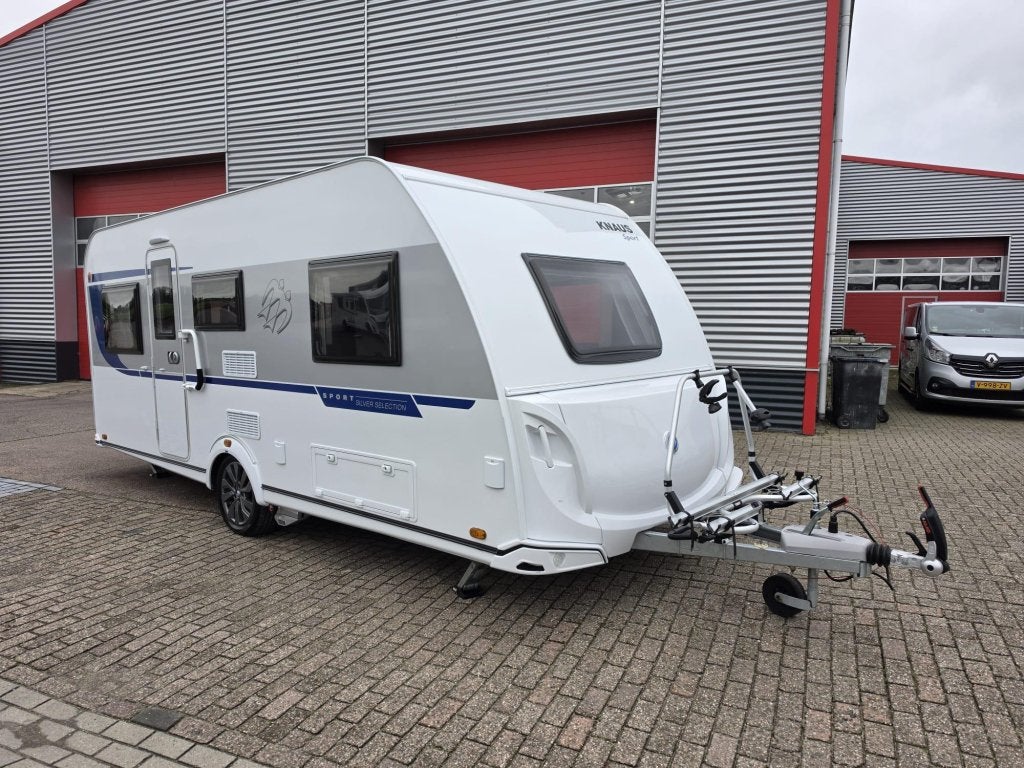 Knaus Sport Silver Selection 500 EU Compleet + levelsysteem, Caravans en Kamperen, Rondzit, Bedrijf, Fietsenrek, 5 tot 6 meter