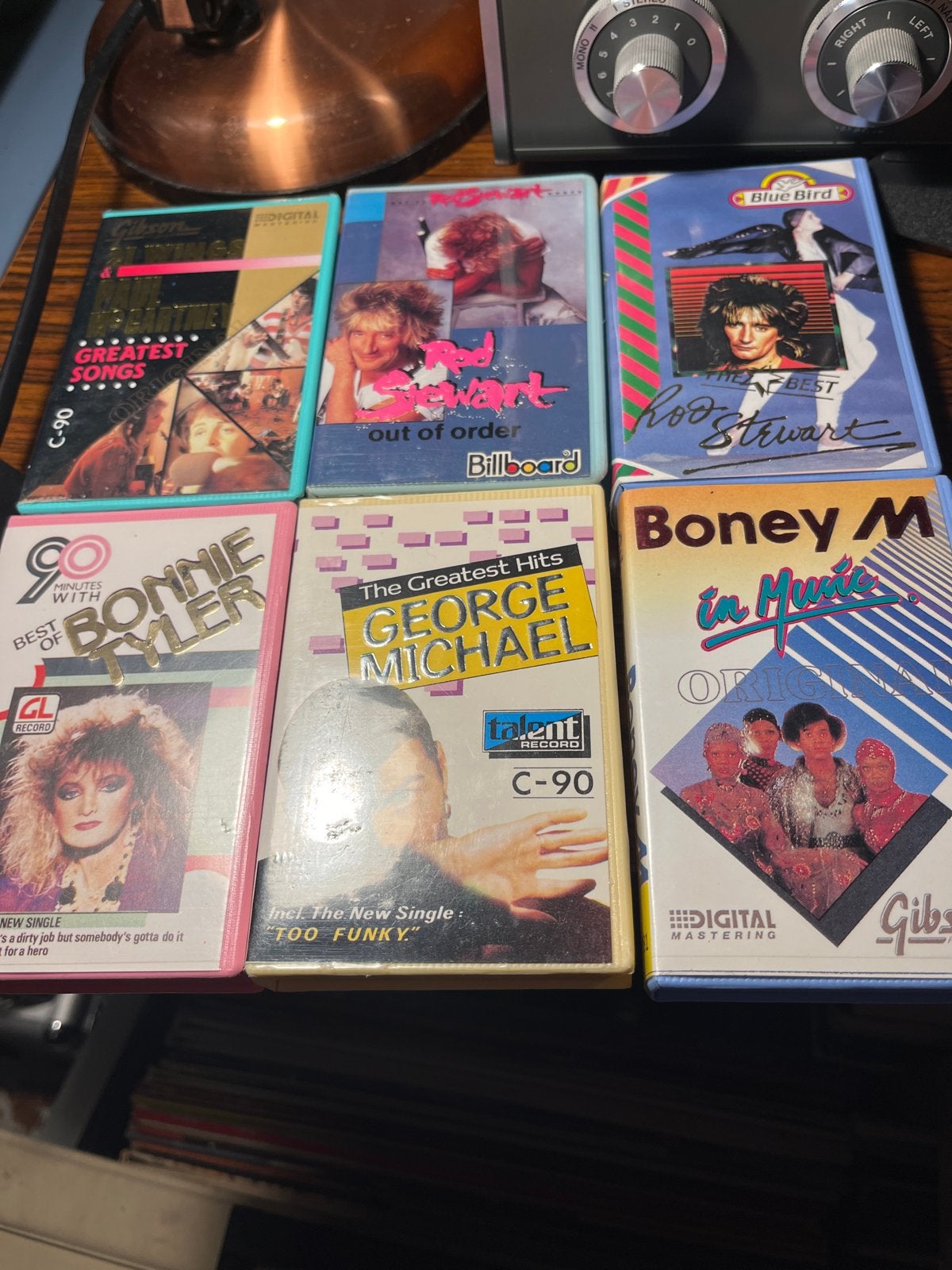 Diverse Cassettebandjes: Rod Stewart, George Michael, Boney, Cd's en Dvd's, Gebruikt, 2 t/m 25 bandjes, Ophalen of Verzenden, Origineel