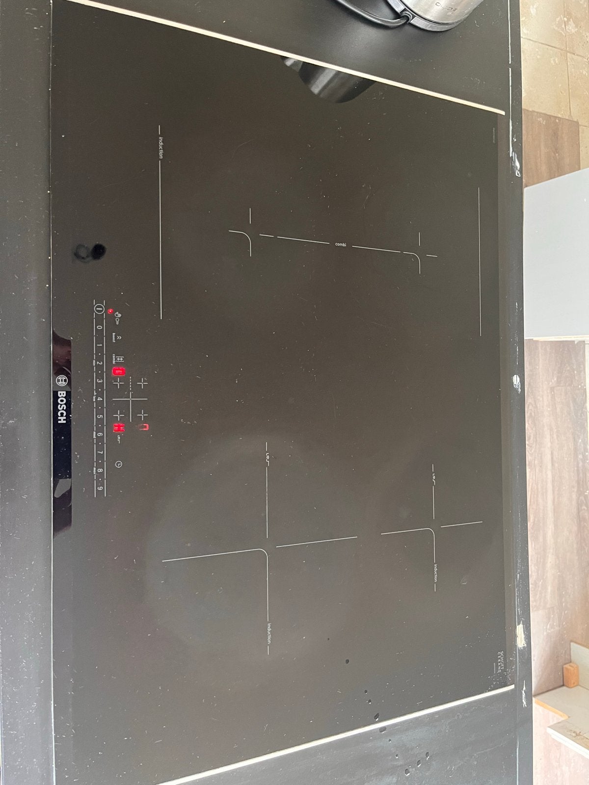Bosch Inductiekookplaat - 71 x 52,5 cm, Witgoed en Apparatuur, Kookplaten, Ophalen, Gebruikt, 4 kookzones, Energieklasse A of zuiniger