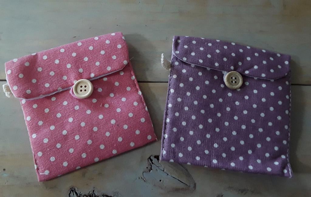 Kleine stoffen polkadot tasjes (nieuw), Ophalen of Verzenden, Nieuw, Roze, Overige typen