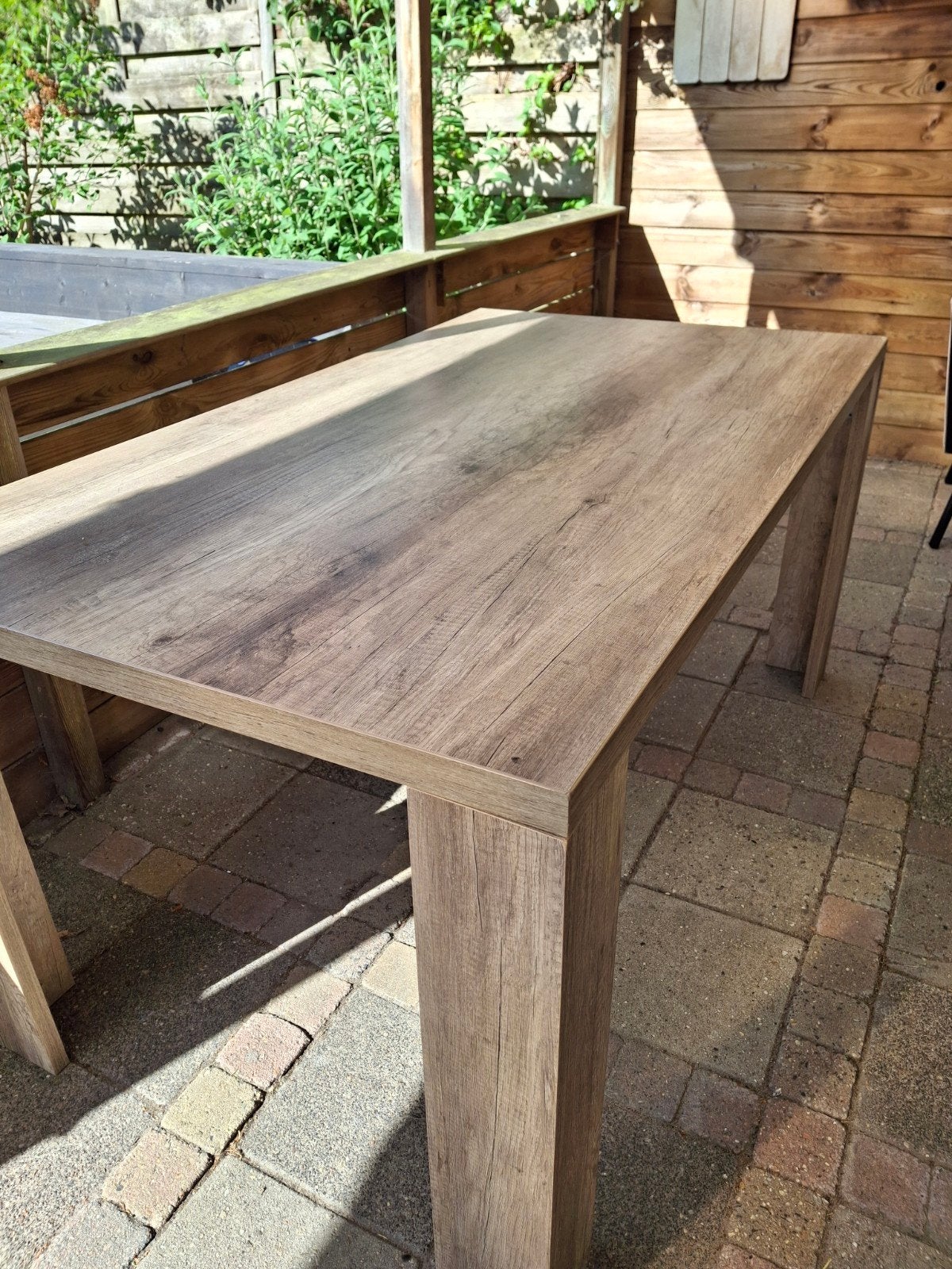 Eettafel 90x160, Ophalen, Zo goed als nieuw, Rechthoekig, Hout