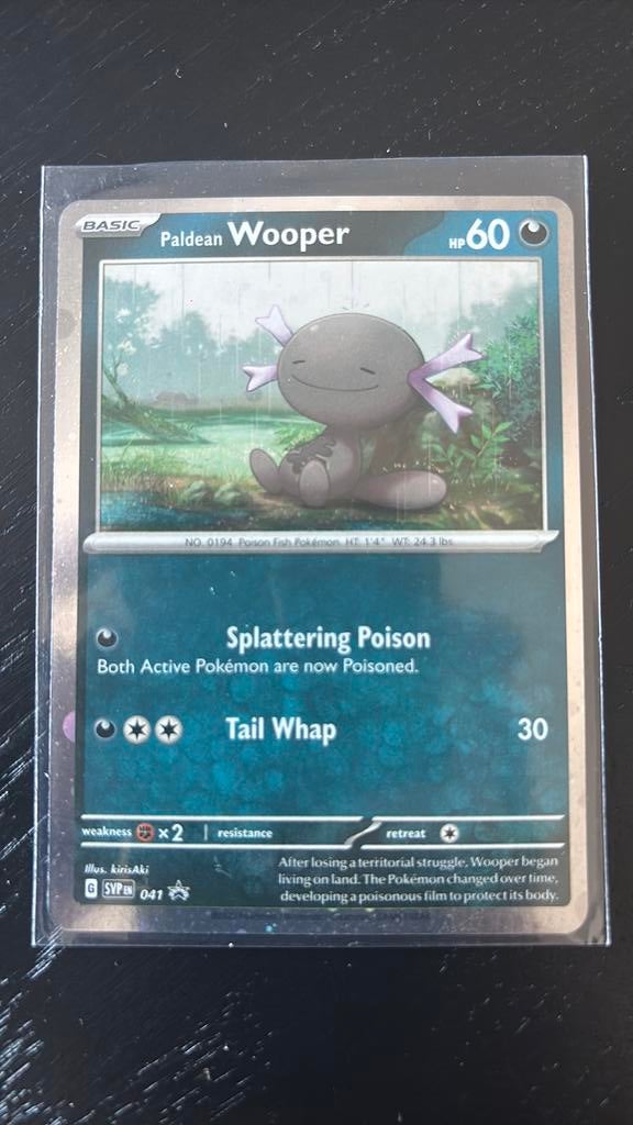 Paldean Wooper 041 SVP promo holo, Ophalen of Verzenden, Nieuw