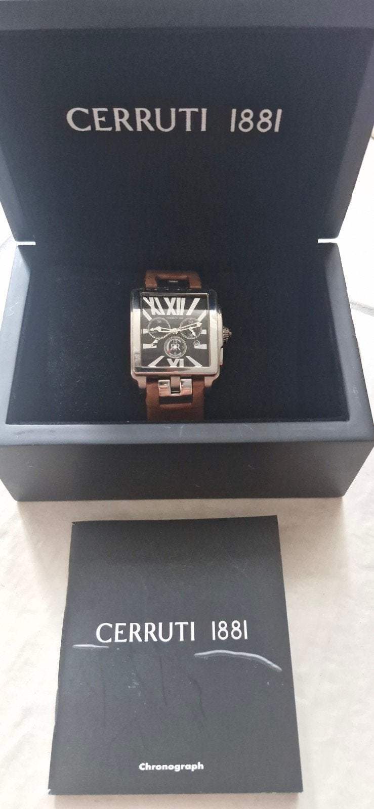 Herenhorloge Chronograaf Cerruti 1881, Ophalen of Verzenden, Staal, Overige merken, 1960 of later