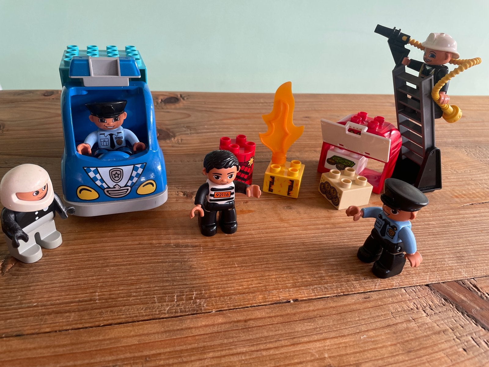 LEGO DUPLO Politie en Brandweer Bankkraak Set, Ophalen, Gebruikt