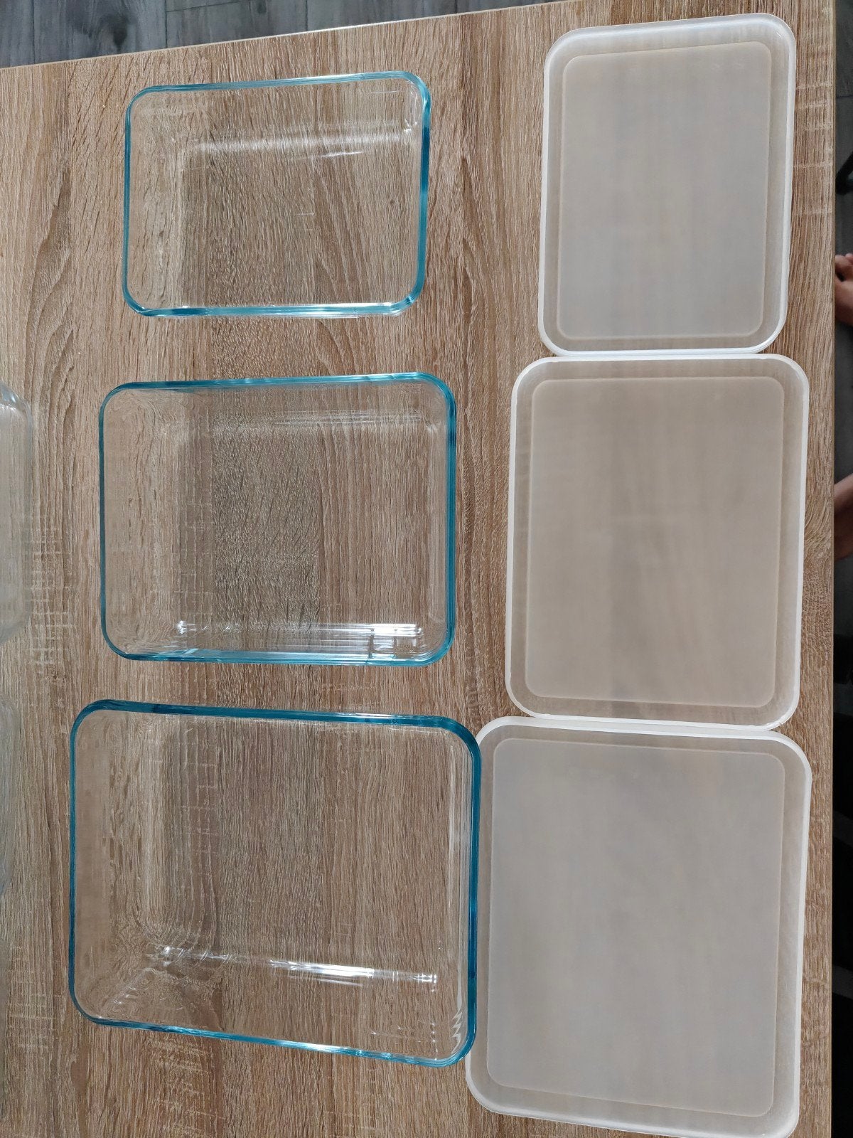 Pyrex ovenschalen set - S, M, L met deksels, Huis en Inrichting, Keuken | Keukenbenodigdheden, Ophalen of Verzenden, Zo goed als nieuw