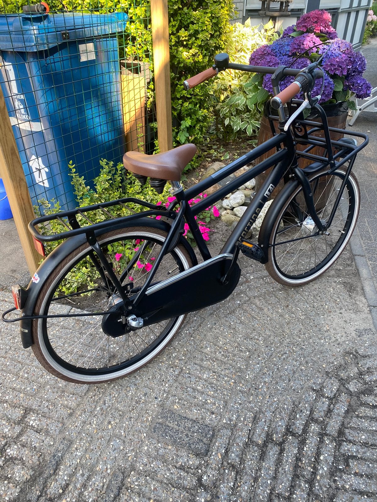 Cortina u4 zwart 24 inch, Fietsen en Brommers, Ophalen, Zo goed als nieuw, 24 inch, Handrem