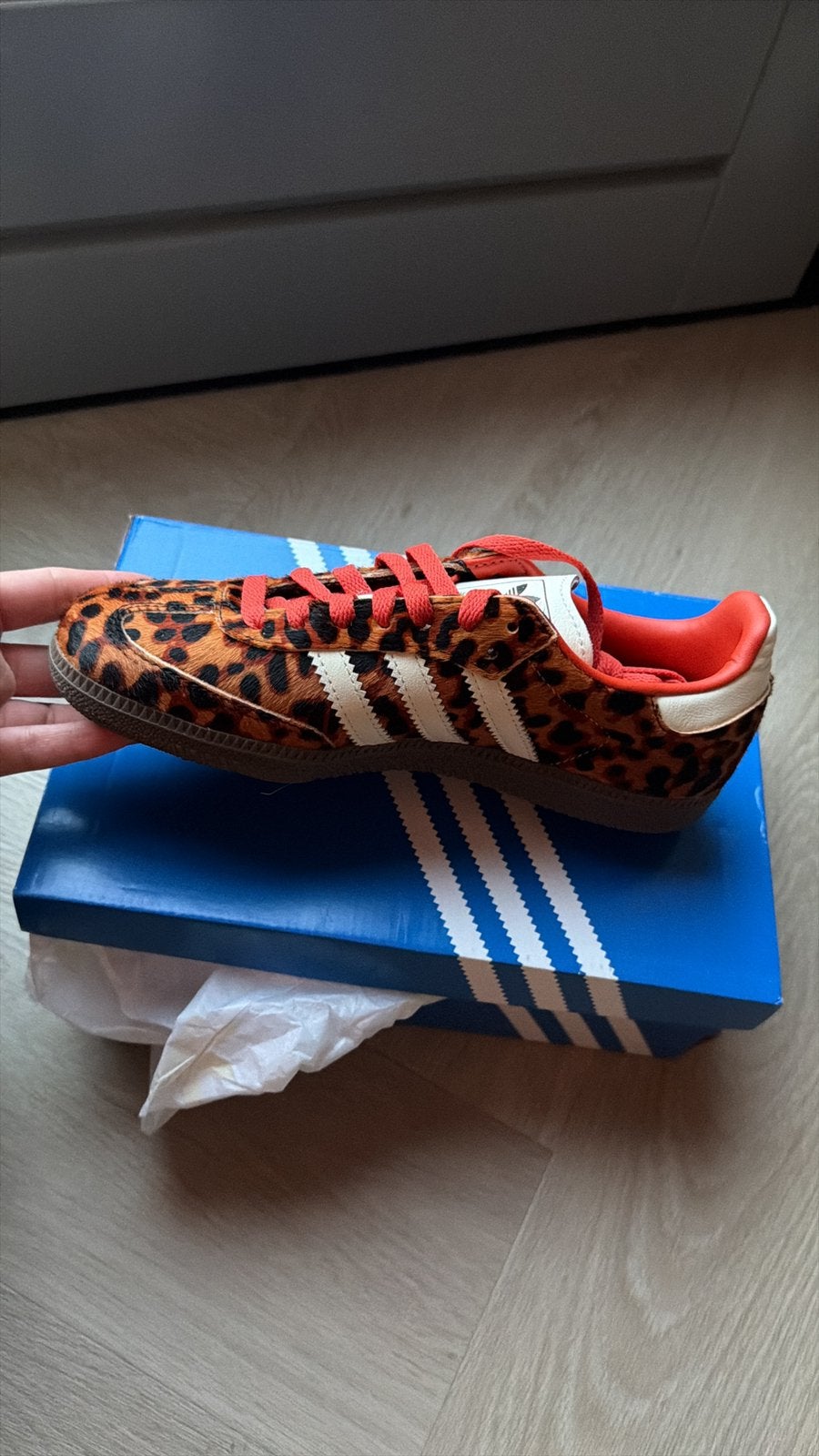 Adidas Samba Leopard Sneakers – Size 38 (Brand New), Ophalen, Bruin, Nieuw, Sneakers of Gympen