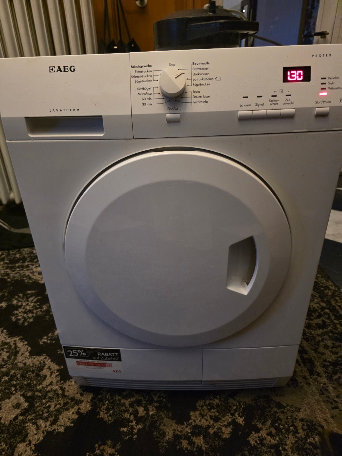 AEG condensdroger, Ophalen, 6 tot 8 kg, Gebruikt, 85 tot 90 cm