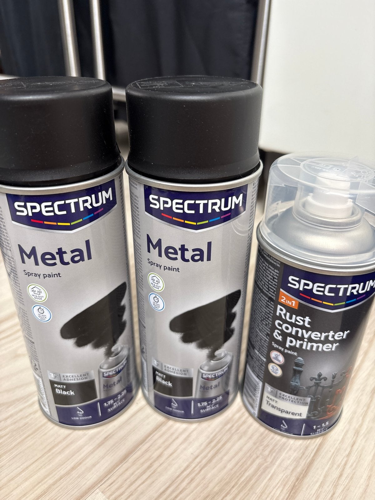 Nieuwe Spectrum spuitlak en roestomvormer van Action, Ophalen of Verzenden, Nieuw, Zwart, Lak