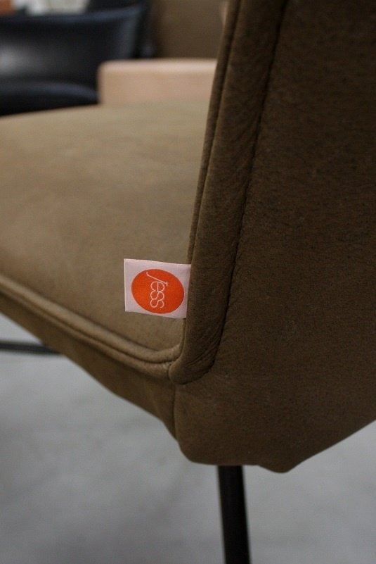 Luxe eetkamerstoel SANNE Jess Design leer Aurula Bisque, Ophalen, Bruin, Zo goed als nieuw, Eén