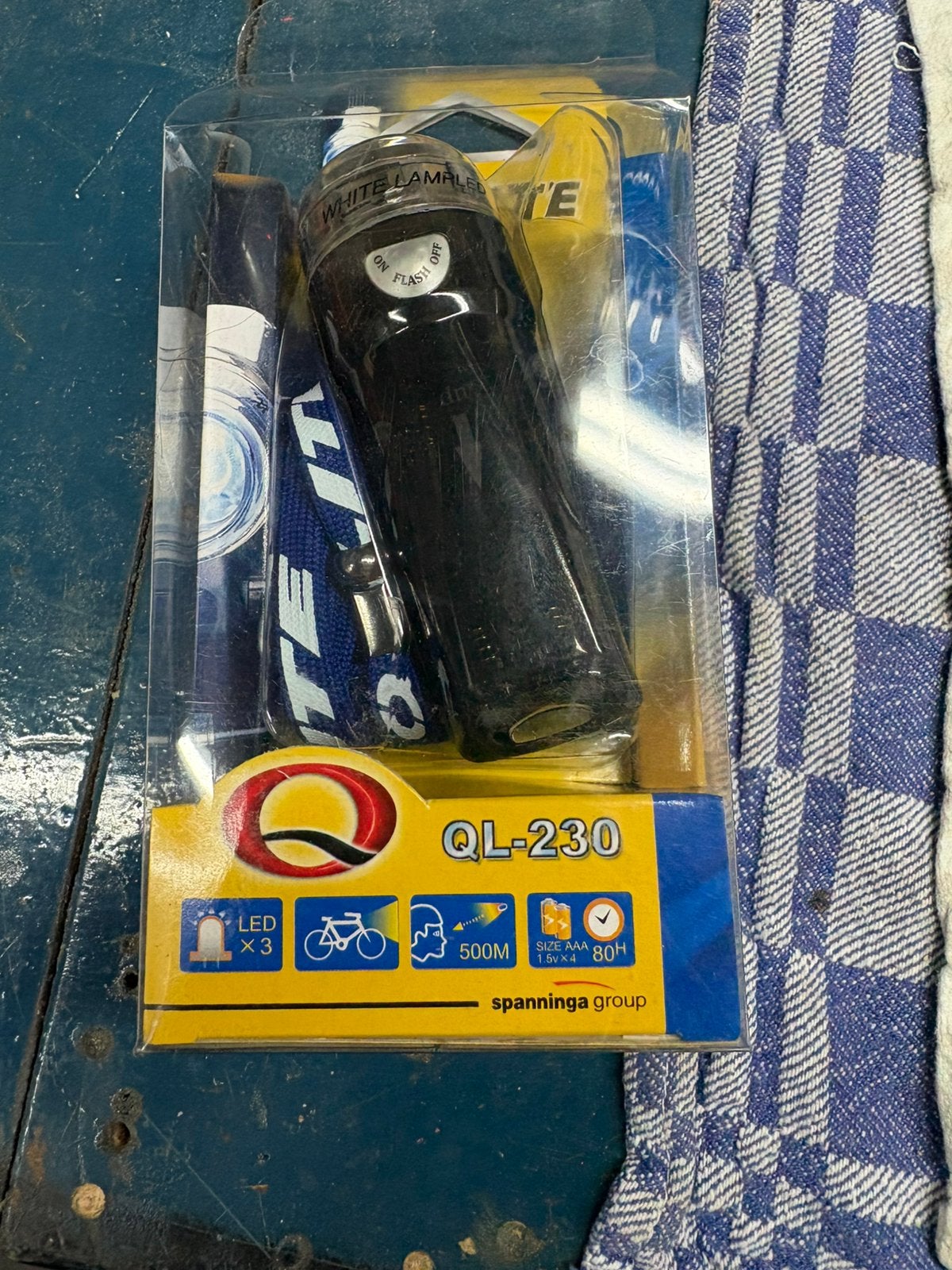 Spanninga QL-230 Fietsvoorlicht LED, Ophalen of Verzenden, Nieuw, Batterij, Voorlicht