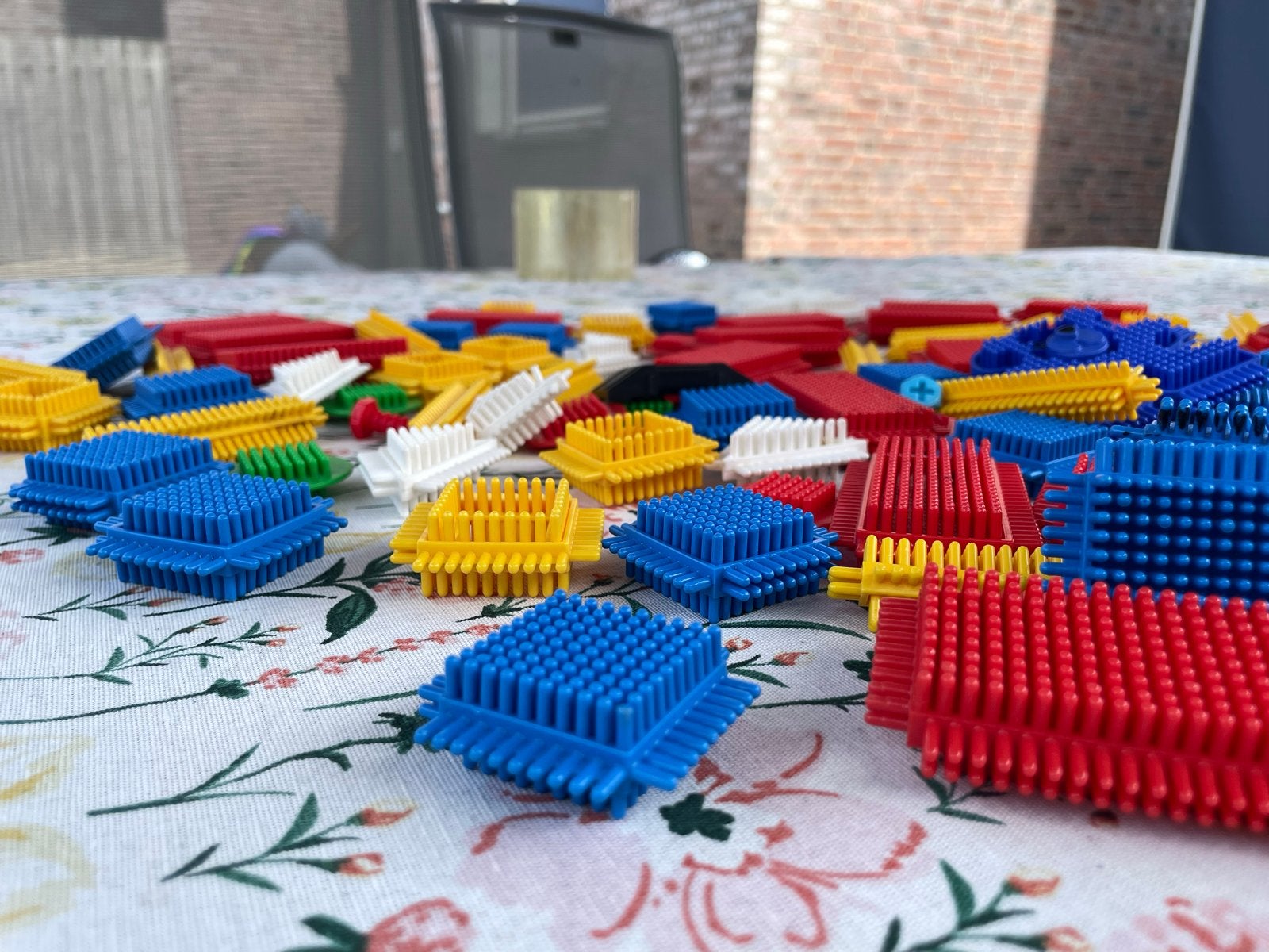 Grote doos met Nopper bouwblokken, Ophalen, Gebruikt, Nopper