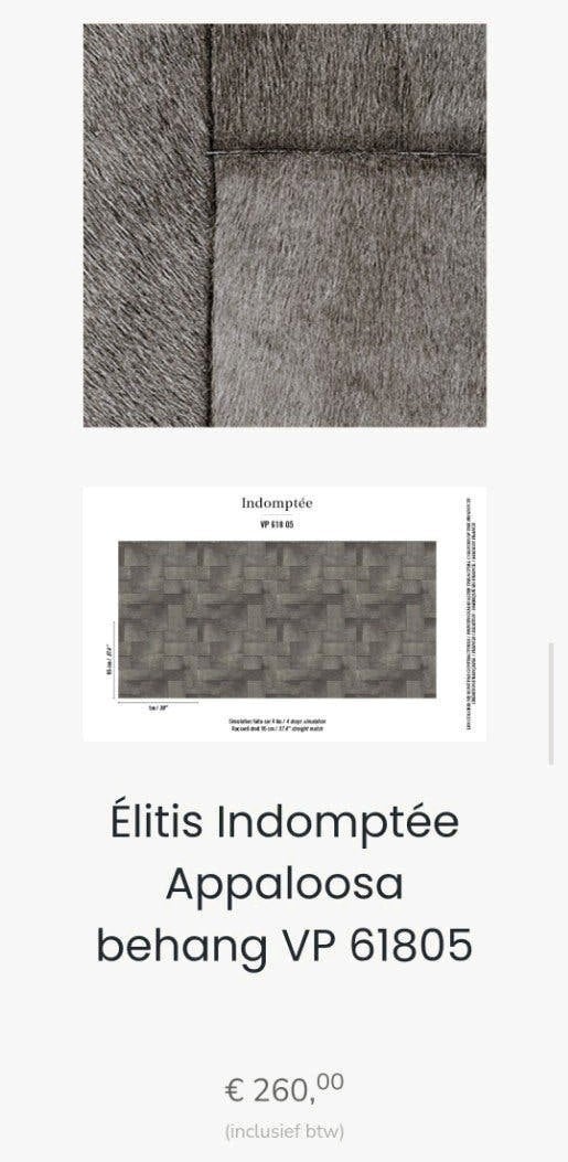 Elitis indomptéé appaloosa vp61805, Huis en Inrichting, Stoffering | Behang, Ophalen, Elitis