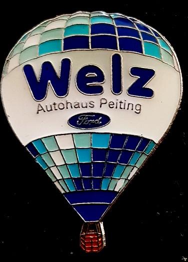 Ford-Welz ballon pin, Verzenden, Nieuw, Transport, Speldje of Pin