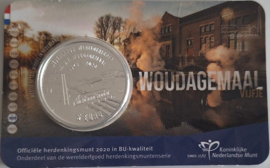 Coincard 2020 - Woudagemaal Vijfje - BU, Verzenden, Overige landen, 5 euro, Setje