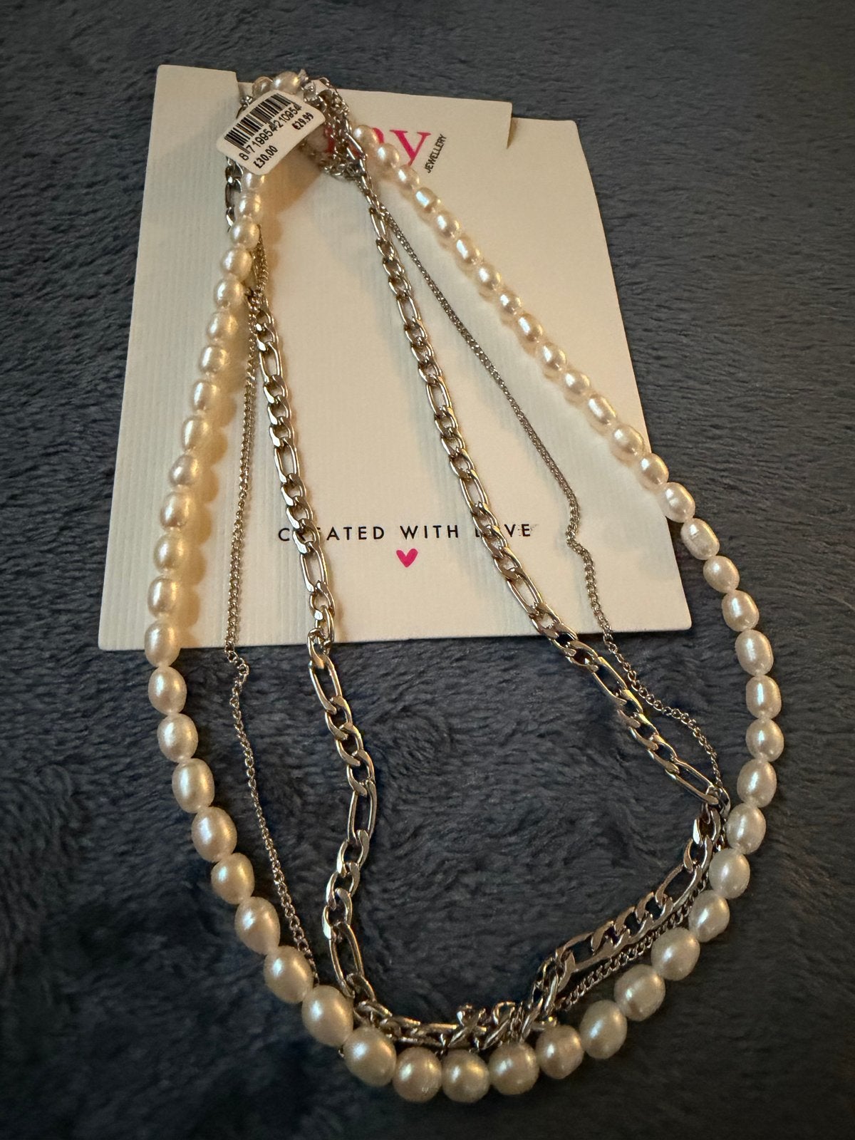Nieuwe My Jewellery ketting met parels en zilverkleurige sch, Ophalen of Verzenden, Nieuw, Zilver, Overige materialen