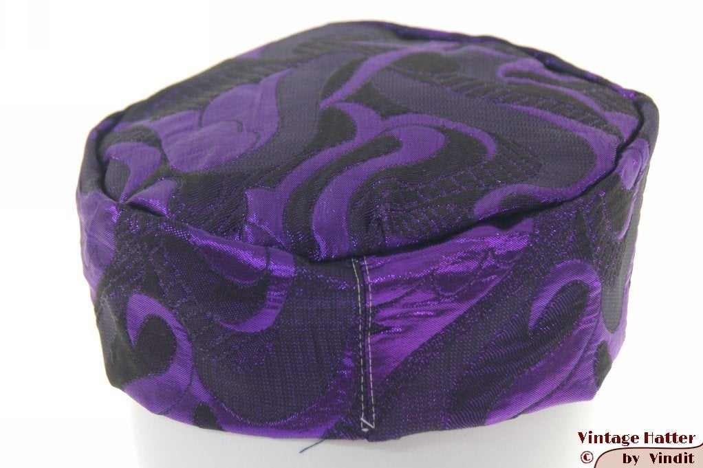 Oosters hoedje glimmend paars en zwart 61 = XL nieuw, Kleding | Heren, Onbekend of Merkloos, 60 cm (XL, 7½ inch) of meer, Nieuw
