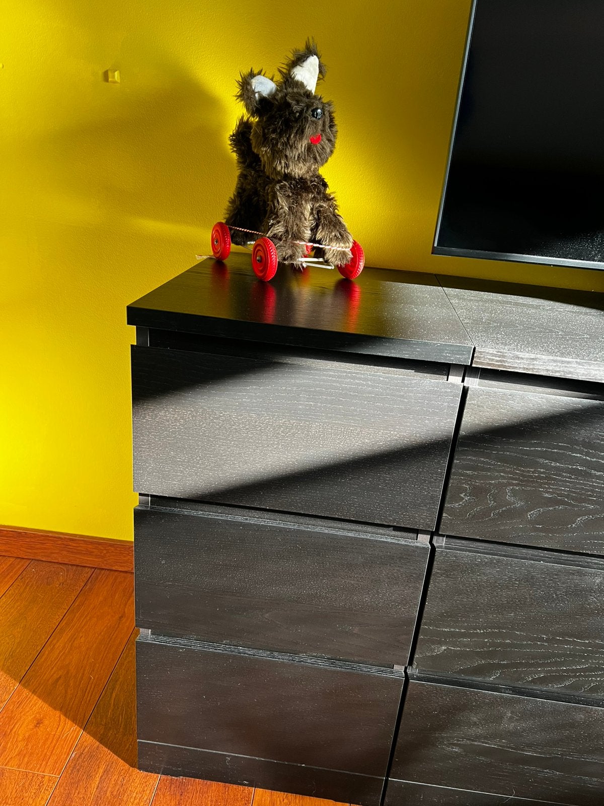 IKEA MALM kast– zwartbruin, Ophalen, Minder dan 50 cm, Zo goed als nieuw, 3 of 4 laden