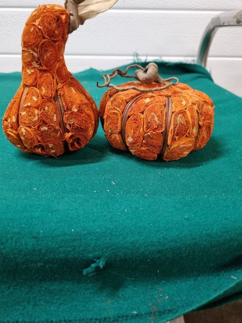 kalebassen kunst twee stuks, Huis en Inrichting, Ophalen of Verzenden, 'T Olde Gre-j, Info@toldegrej.nl, Endepoelstraat 20f Didam