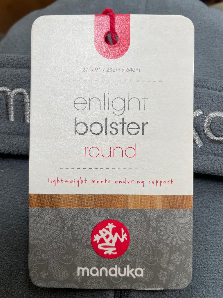 5x Manduka Enlight Bolster Round – Donkergrijs, Ophalen, Zo goed als nieuw, Yogamat