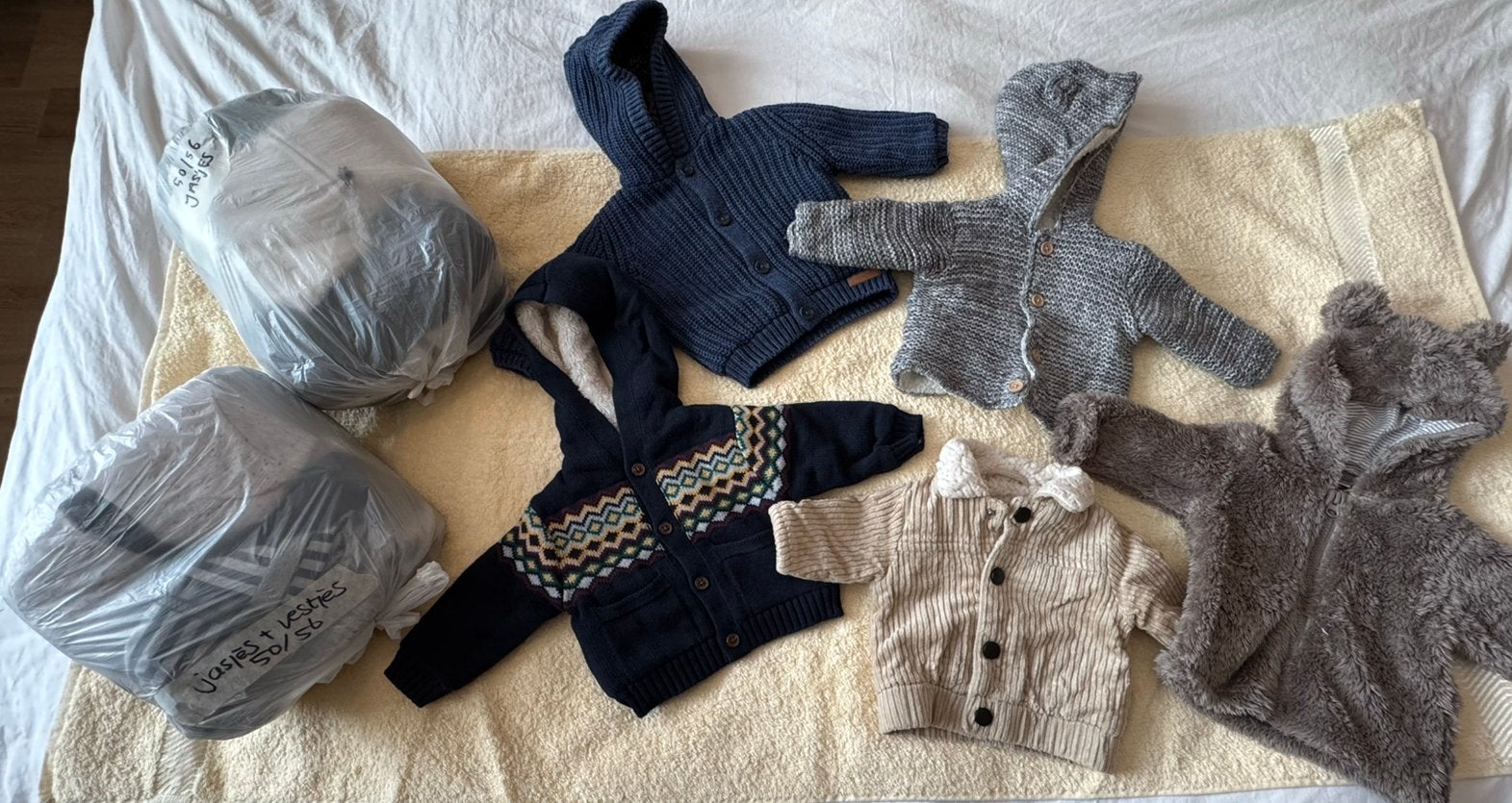 Babykleding | Jasjes en vestjes | maat 50-56, Kinderen en Baby's, Babykleding | Maat 56, Ophalen of Verzenden, Gebruikt, Jongetje of Meisje