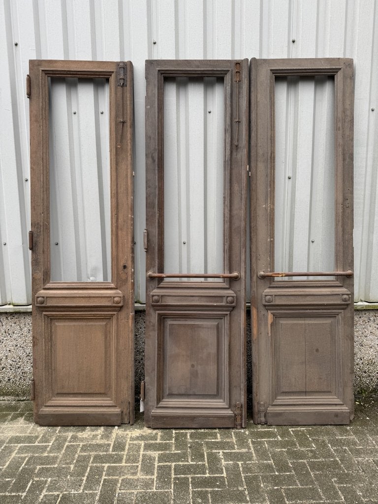 3 antieke eiken taatsdeuren of klapdeuren, La belle porte, Jurgen.hoogenboezem@gmail.com, Minder dan 80 cm, 215 cm of meer