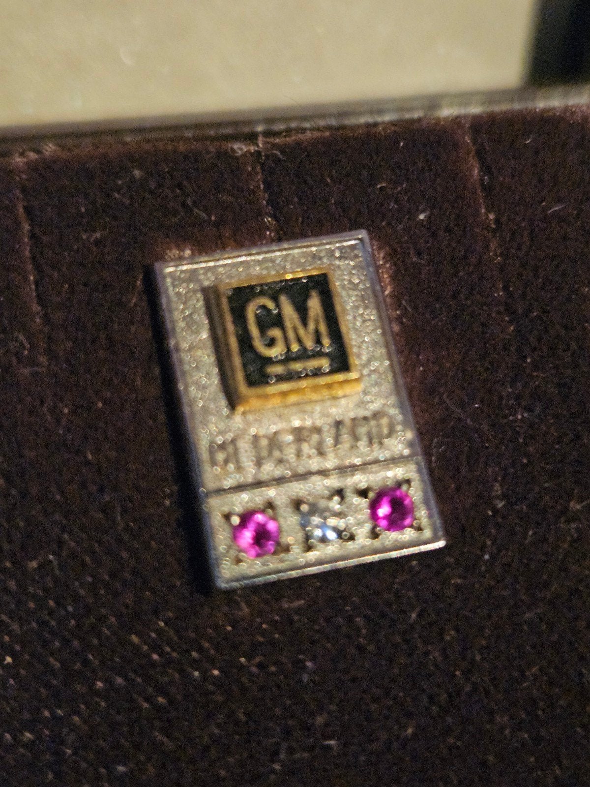 Vintage GM Packard speld met robijnen en diamant, Ophalen of Verzenden, Gebruikt