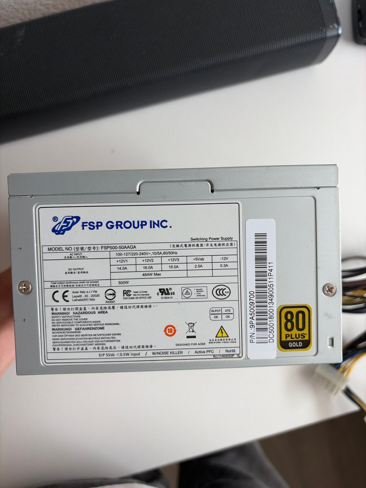 FSP 500W 80 Plus Gold Voeding, Computers en Software, Ophalen, Zo goed als nieuw