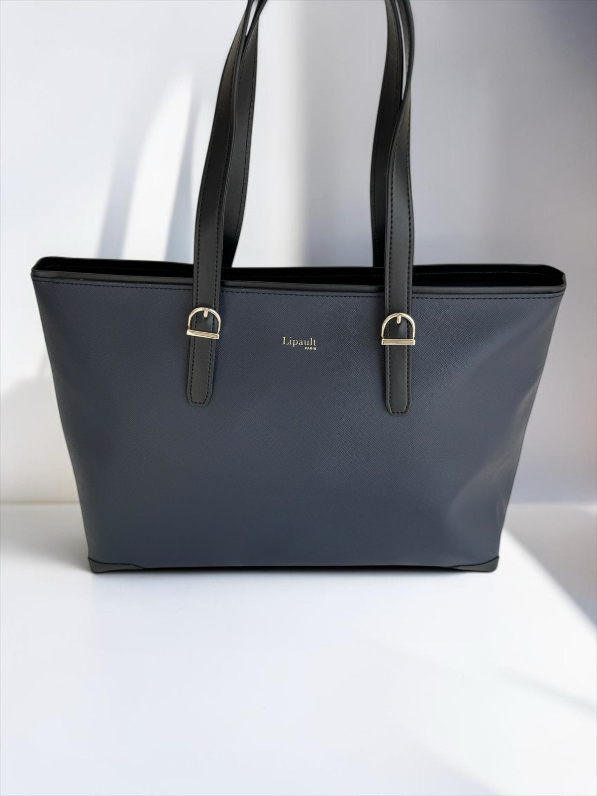 Lipault Paris Shopper Tas Navy/Zwart Uitneembare Pouch Nieuw, Lipault paris, Lipault paris, Zwart, Shopper