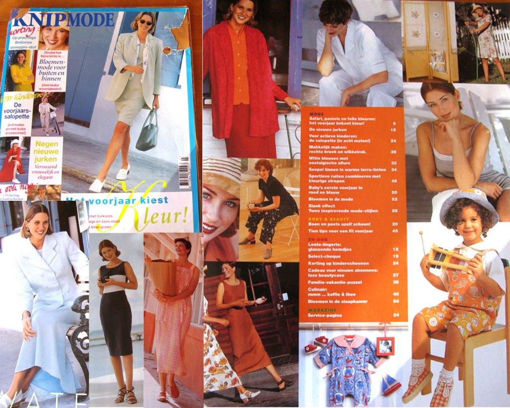 4 x KNIPMODE 1996 de nummers maart mei juni en juli GERESERV, Overige typen, Verzenden, Vrouw, Zo goed als nieuw