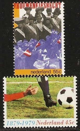 Nederland 1182-1183 serie voetbal en vrouwen kiesrecht., Verzenden, Postfris