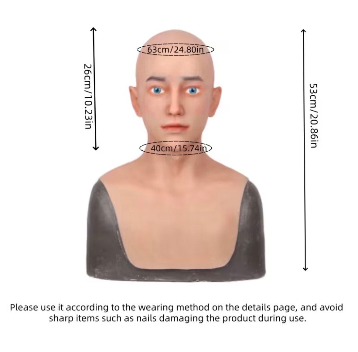 Realistisch Siliconen Mannenmasker - Cosplay & Feest, Yarspa, Overige typen, Info@yarspa.nl, Nieuw