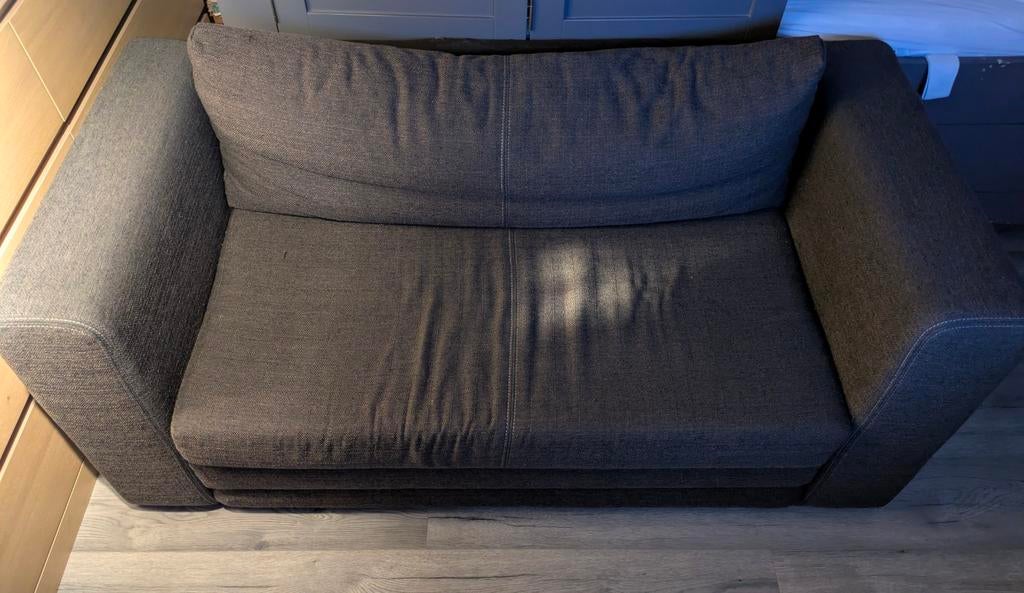 IKEA grijze slaapbank, Ophalen, Tweepersoons, Grijs, 140 cm