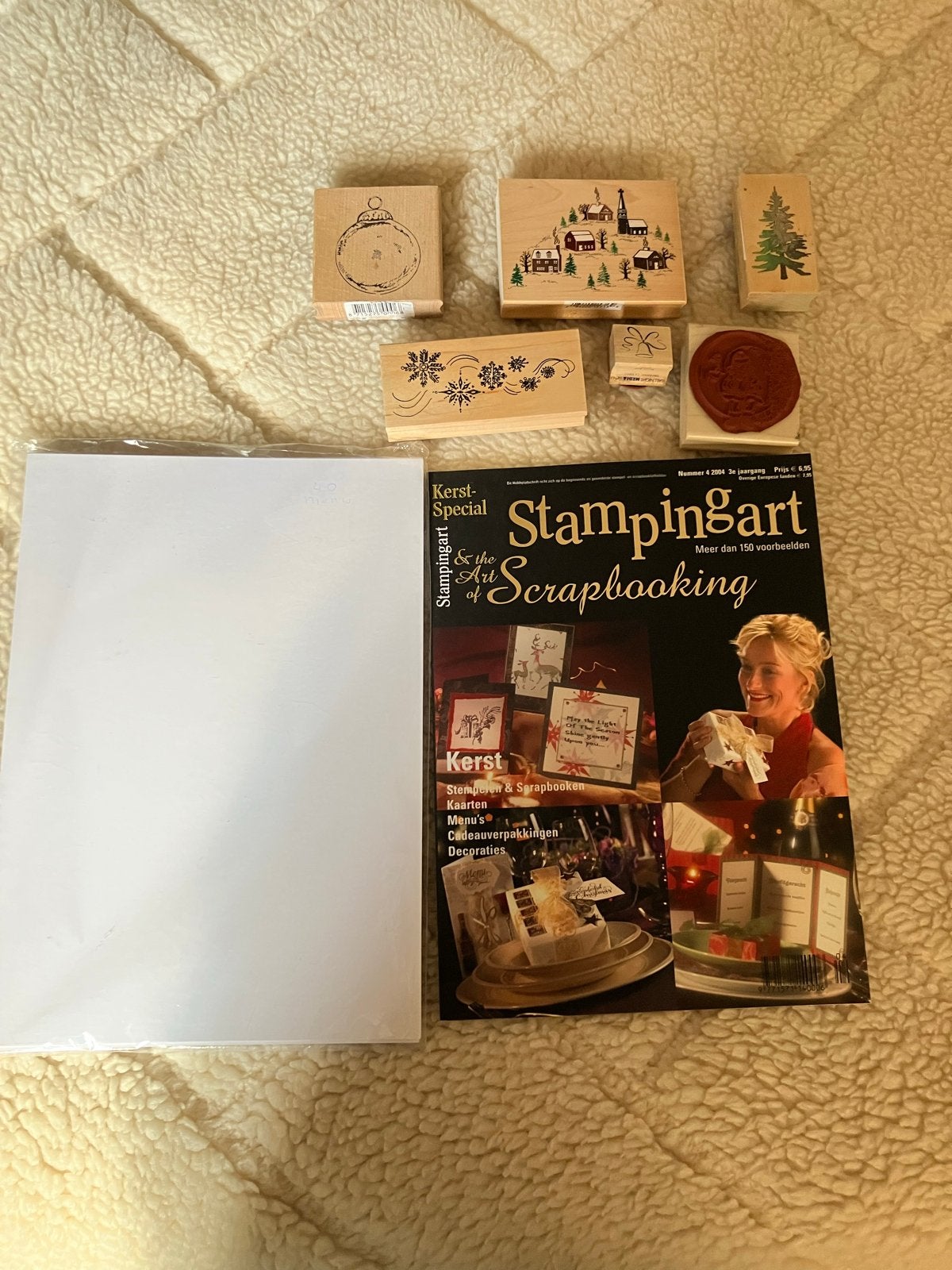 Kerst stempels en Stampingart & Scrapbooking magazine, Ophalen of Verzenden, Zo goed als nieuw, Houten stempel