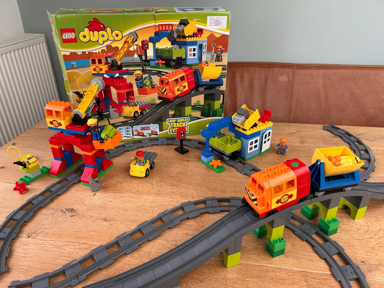 Lego Duplo Treinset met rijdende trein en geluiden, Gebruikt, Overige thema's, Ophalen of Verzenden, Duplo