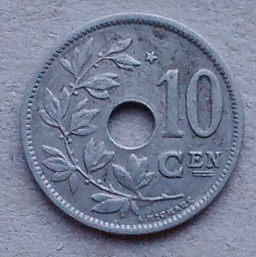 België, 10 centimen 1931 (VL) Lastig jaar., Ophalen of Verzenden, België, Losse munt