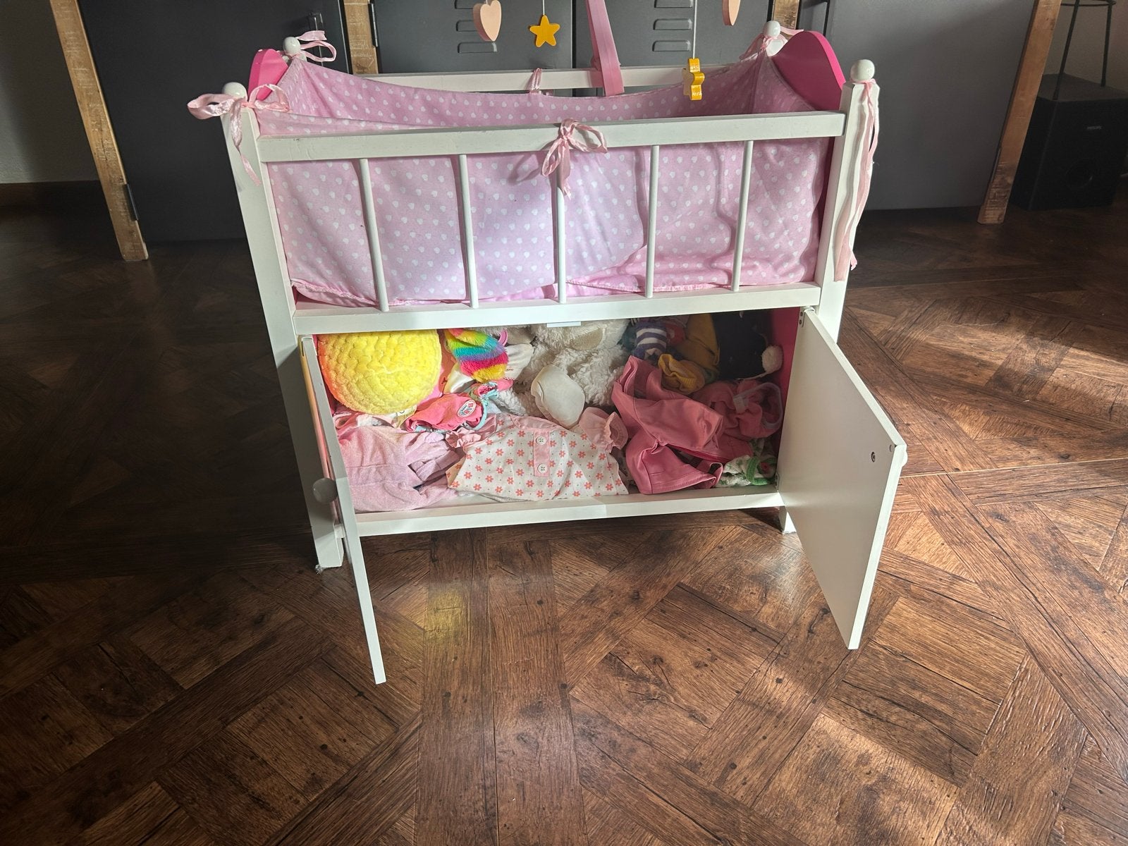 Grote set poppenaccessoires en poppenbedje, Kinderen en Baby's, Ophalen, Gebruikt, Babypop