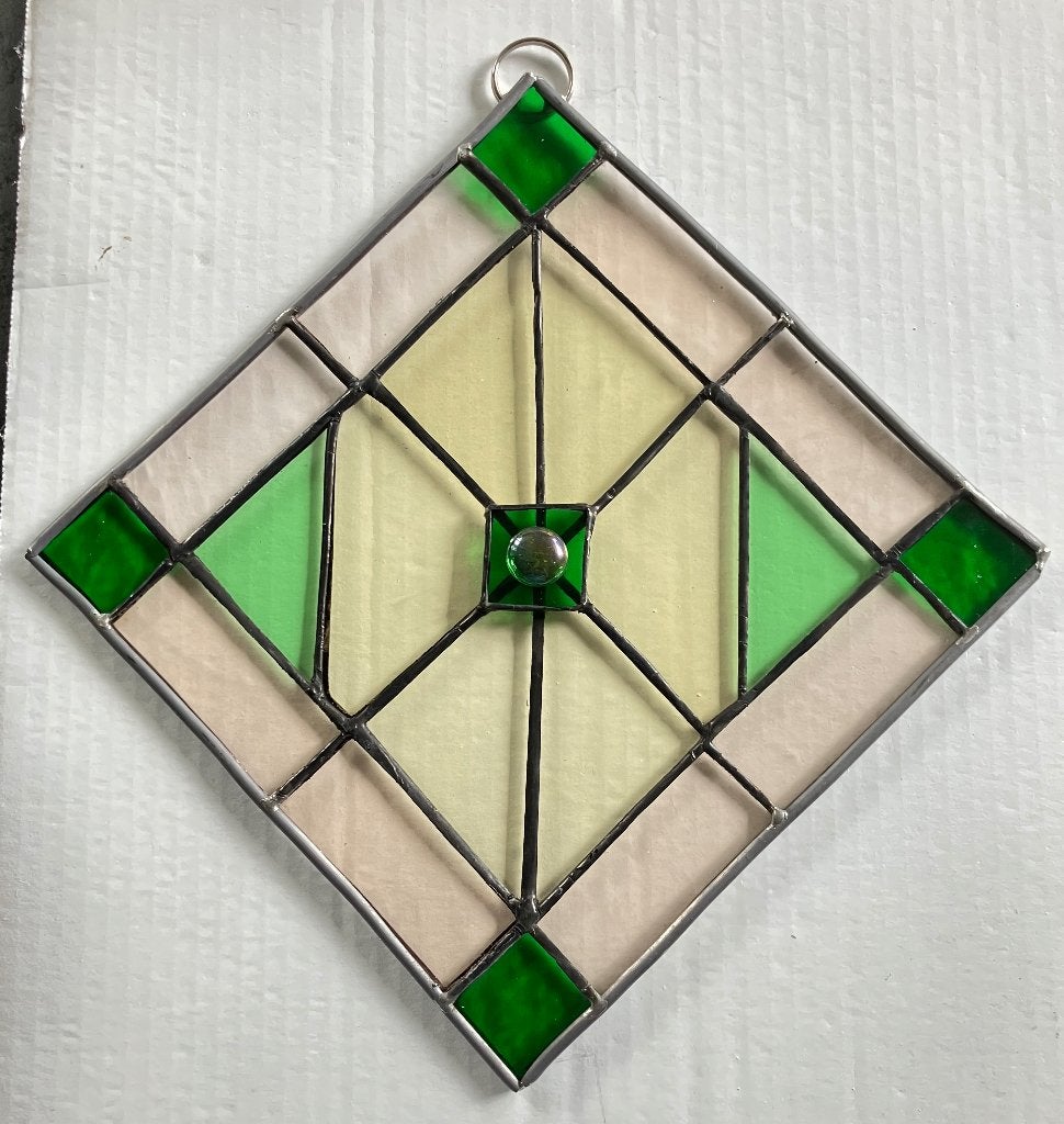 Handgemaakte glas-in-lood raamhangers – 3 unieke exemplaren, Antiek en Kunst, Ophalen of Verzenden