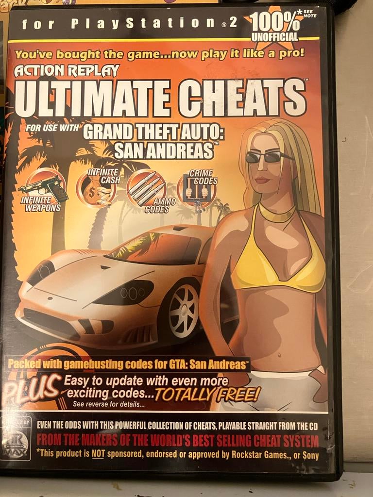 Action Replay Ultimate Cheats voor GTA San Andreas PS2, Spelcomputers en Games, Games | Sony PlayStation 2, Gebruikt, Vanaf 18 jaar