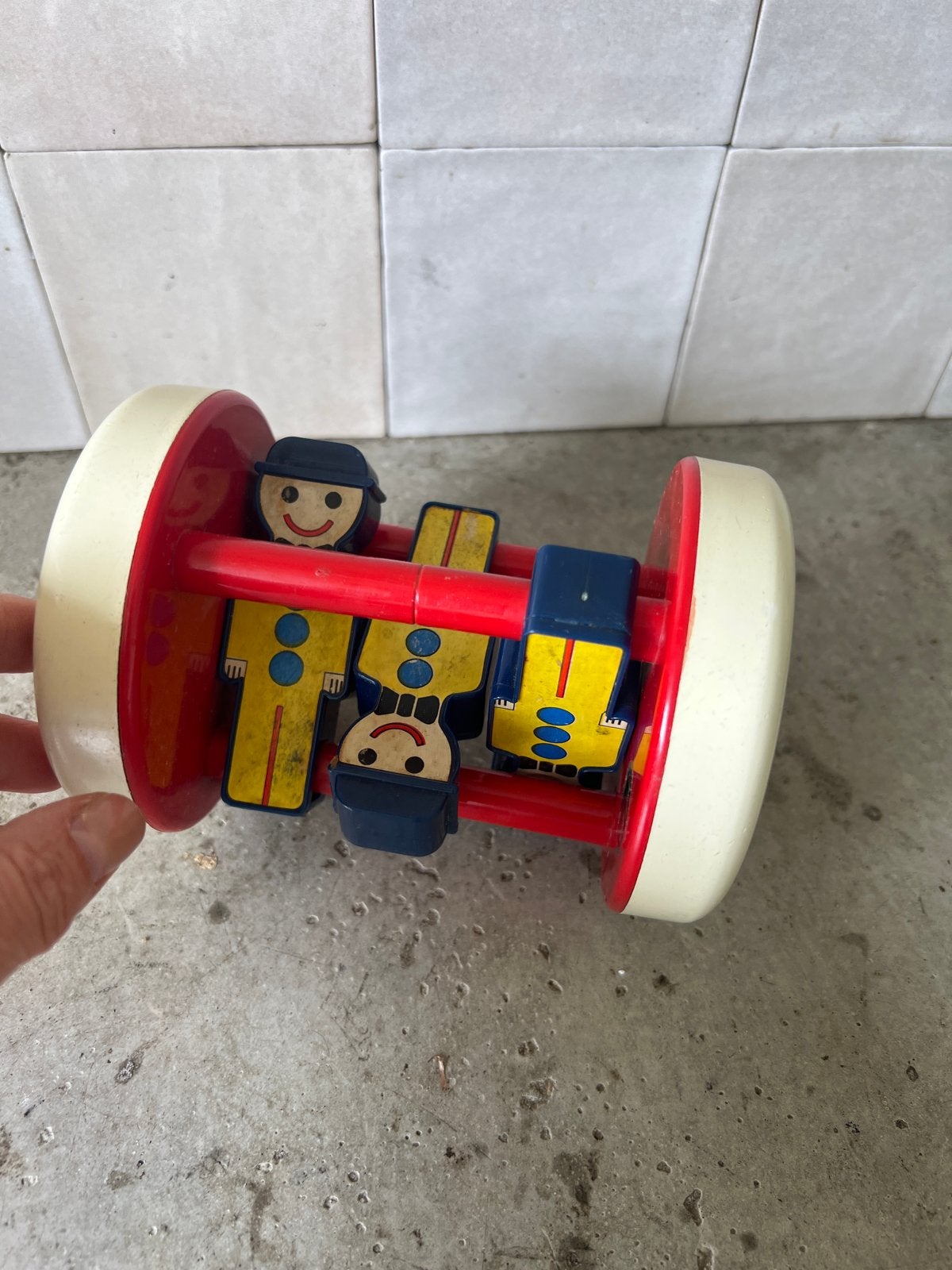 Vintage Rammelaar met Poppetjes van Ambi toys, Ophalen of Verzenden, Gebruikt, Jongen of Meisje