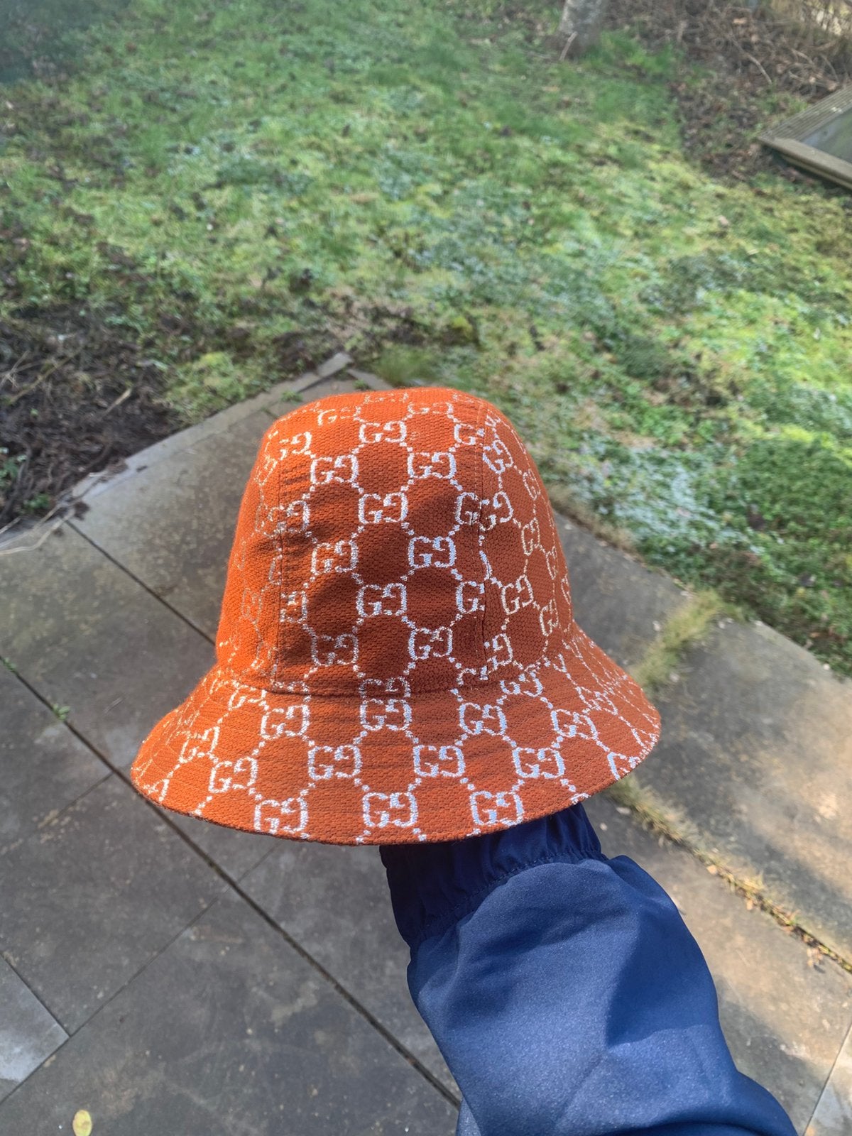 Gucci Hoed Maat S Desert/oranje, Kleding | Dames, Ophalen of Verzenden, Zo goed als nieuw, One size fits all