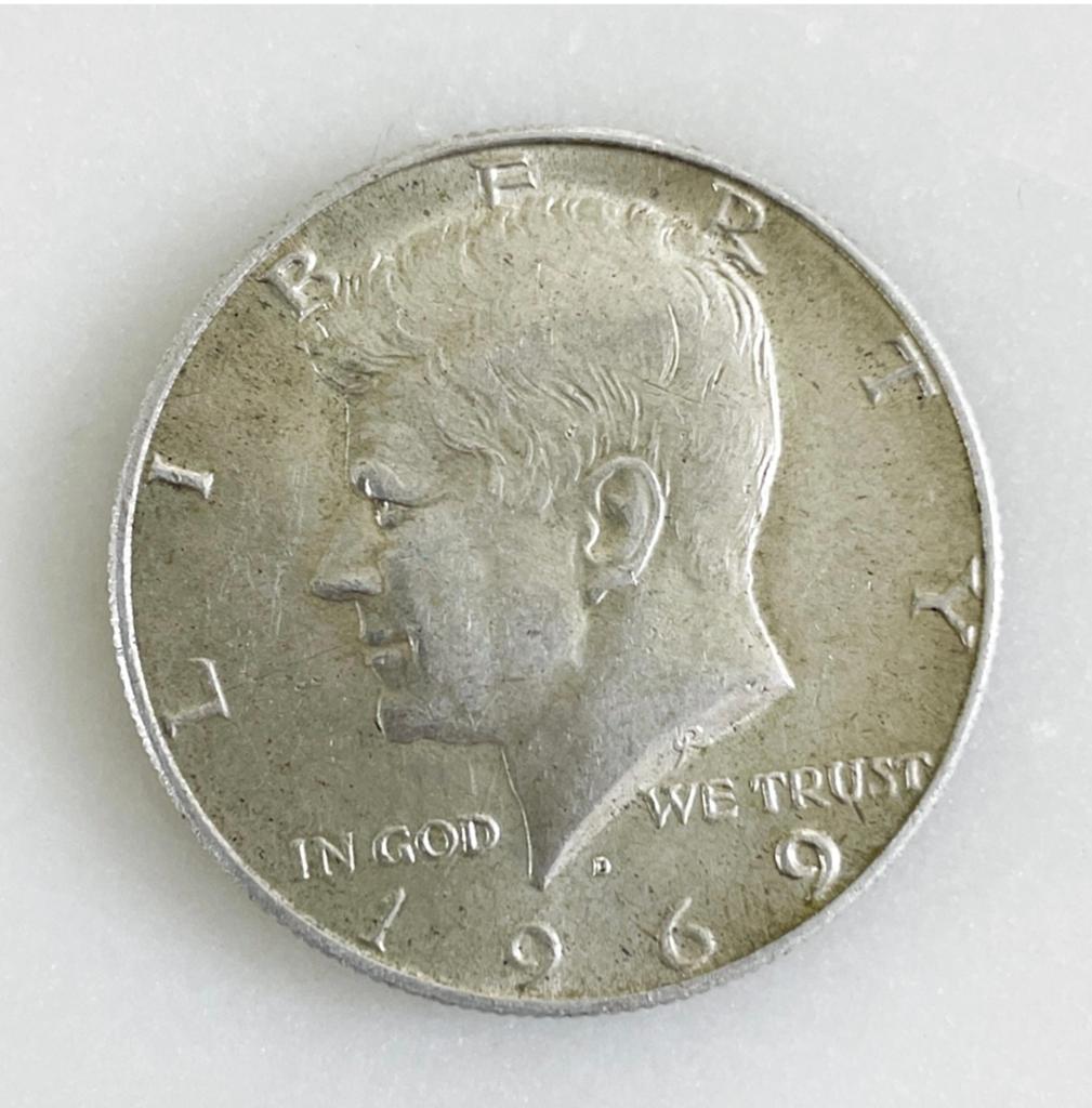 Zilveren Kennedy Half Dollar 1969 - Amerikaanse munt, Postzegels en Munten, Munten | Amerika, Ophalen of Verzenden, Noord-Amerika