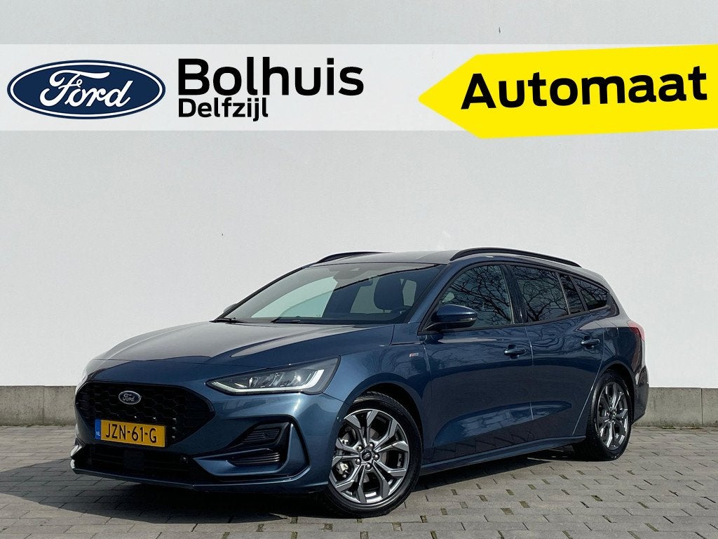 Ford FOCUS Wagon ST-line Ecoboost Hybrid 155 pk | Winter Pac, Stof, Gebruikt, 1404 kg, Blauw