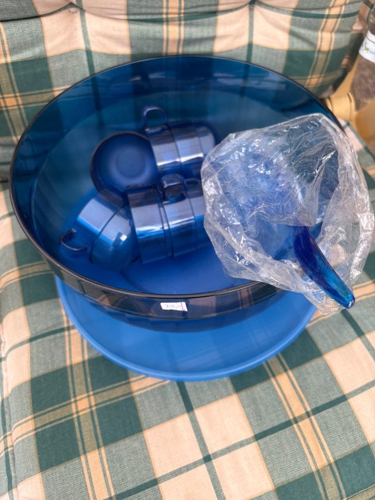 Tupperware bowl fruit salade schaal nieuw, Huis en Inrichting, Schaal, Blauw, Nieuw, Ophalen of Verzenden